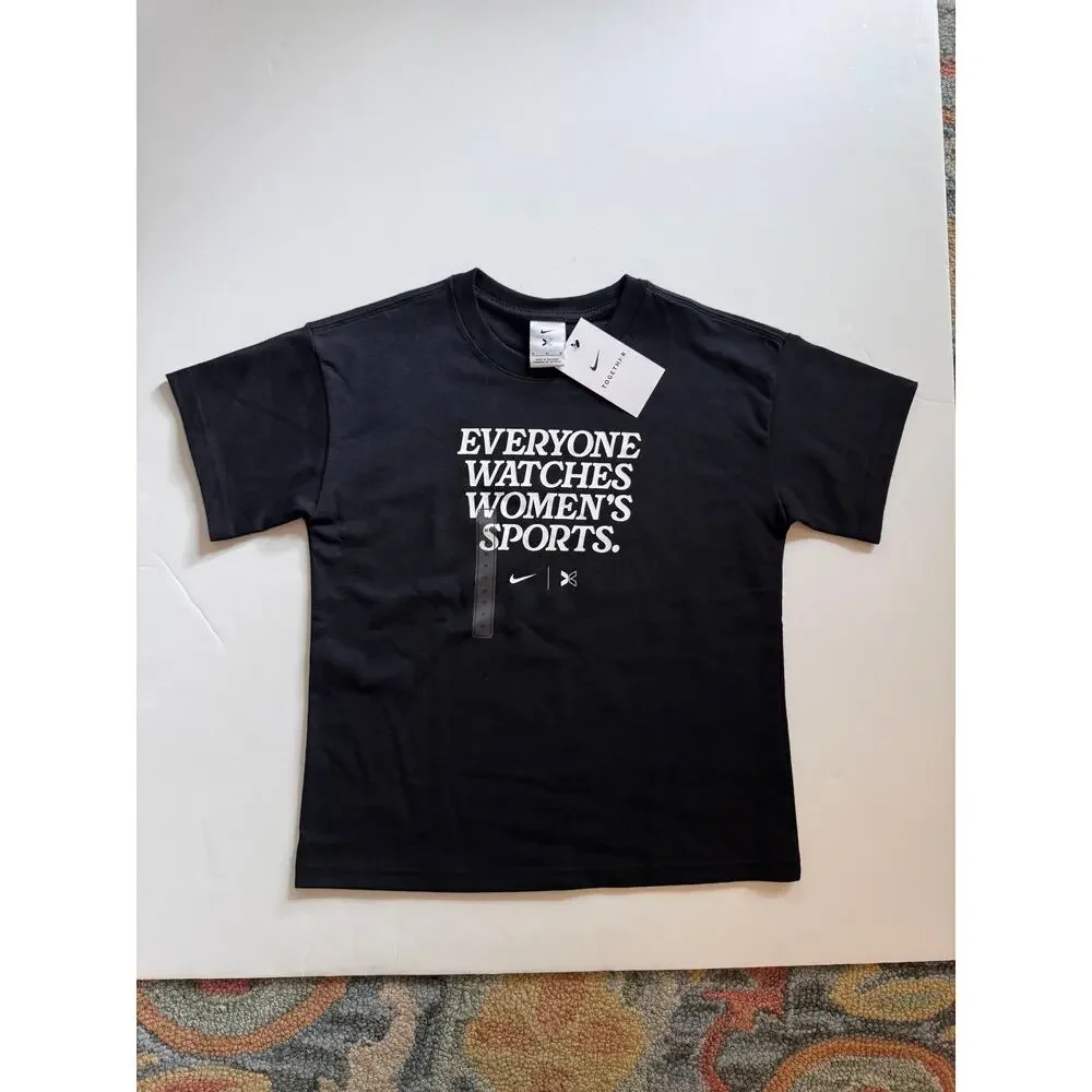 NWT Nike x Togethxr Everyone Watches Women’s Sports kids black tee
